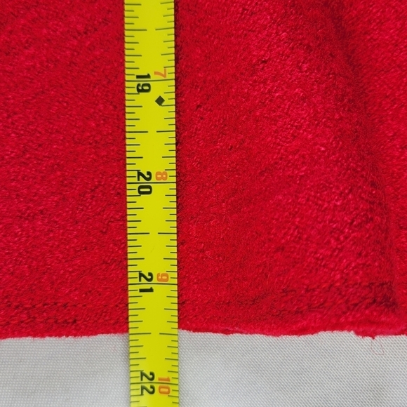 Ann Taylor Boucle Peplum Blazer Size 8P Red 4 Hook Eye Pockets Wool Blend - Picture 7 of 10
